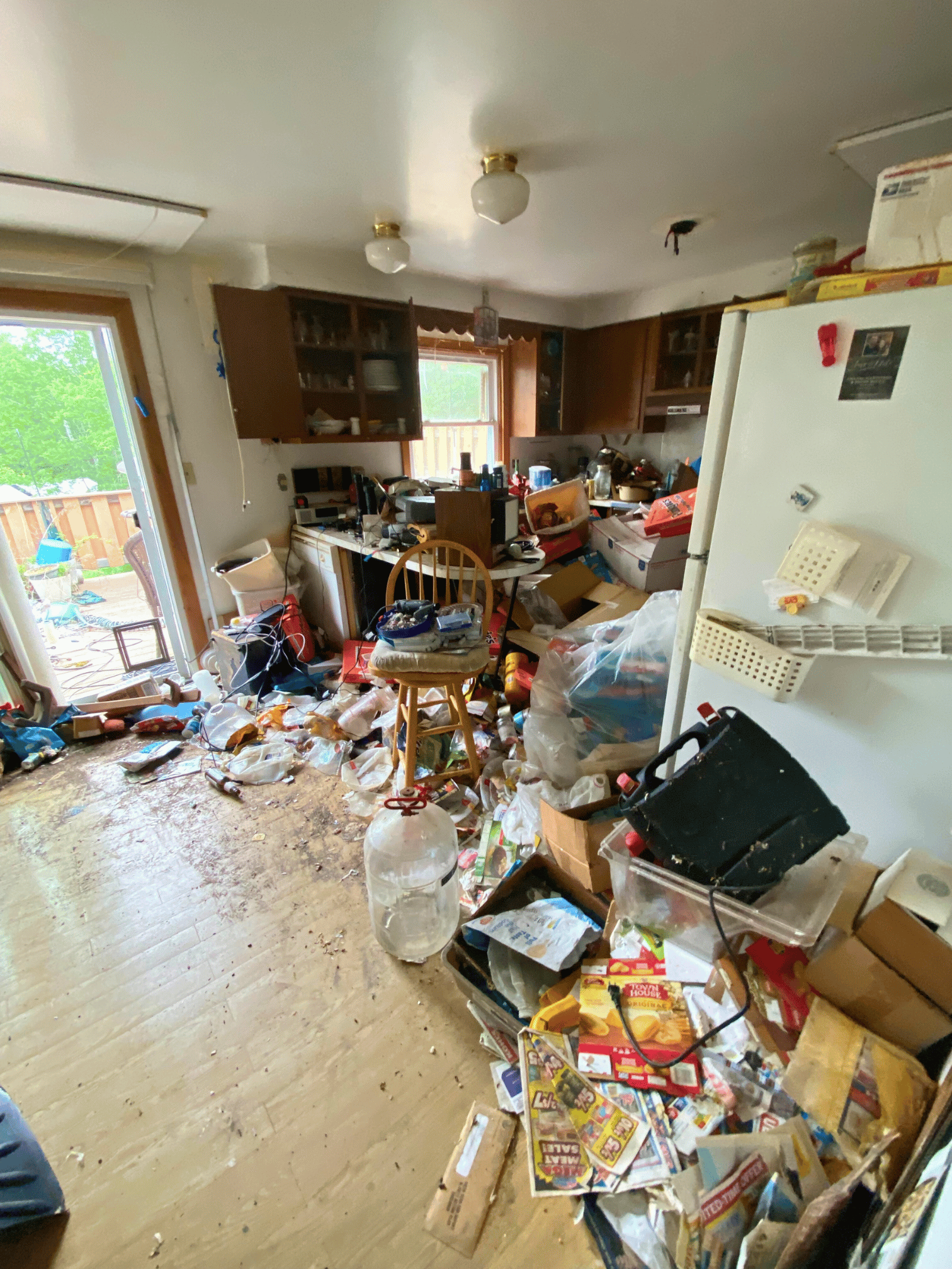 Before Kitchen Hoarding Clearout