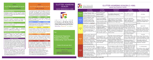 Clutter Hoarding Scale resources from ICD